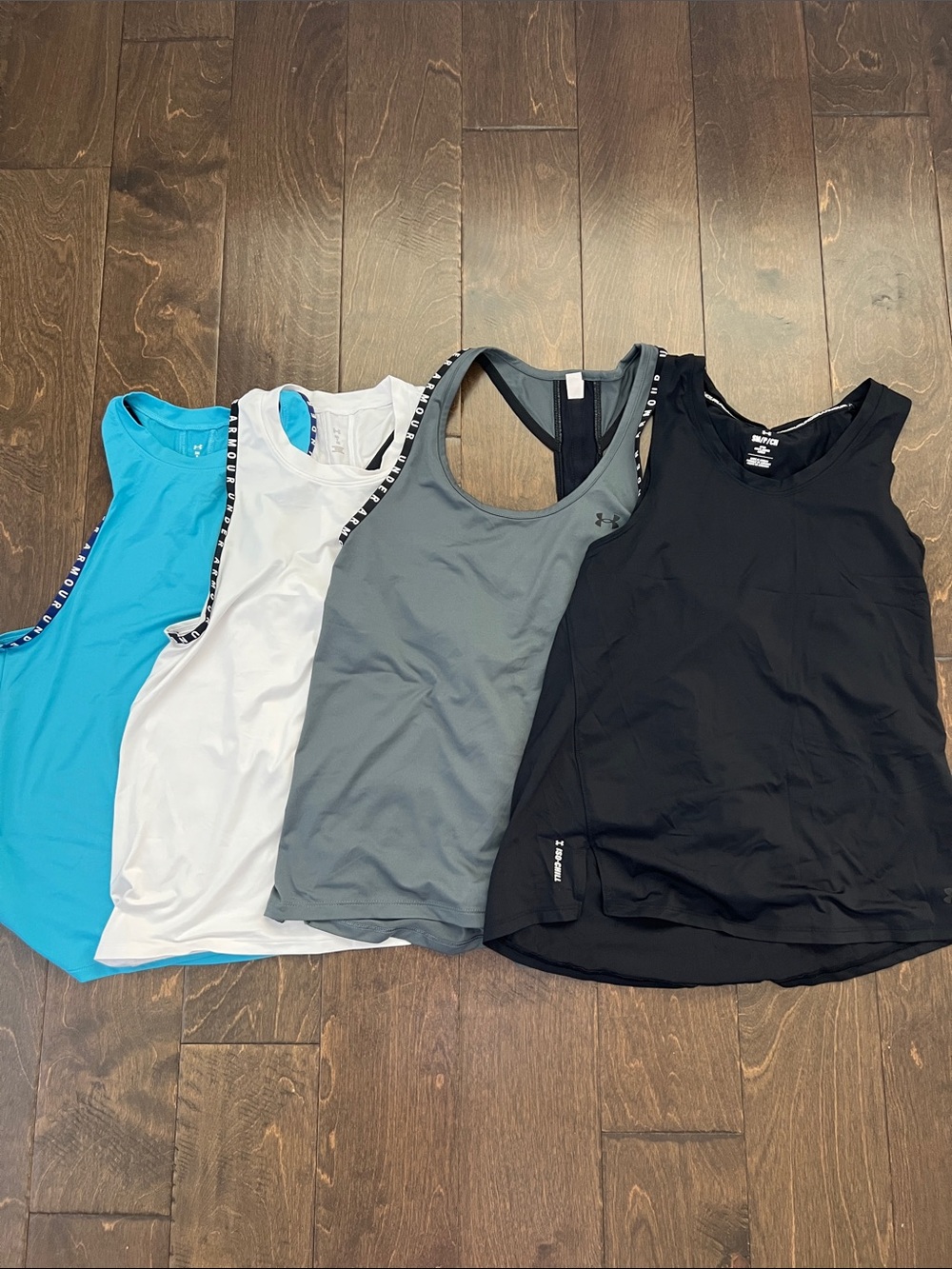 Under Armour Women’s Tank Tops - Blue, White, Gray, Black (4-Pack)
